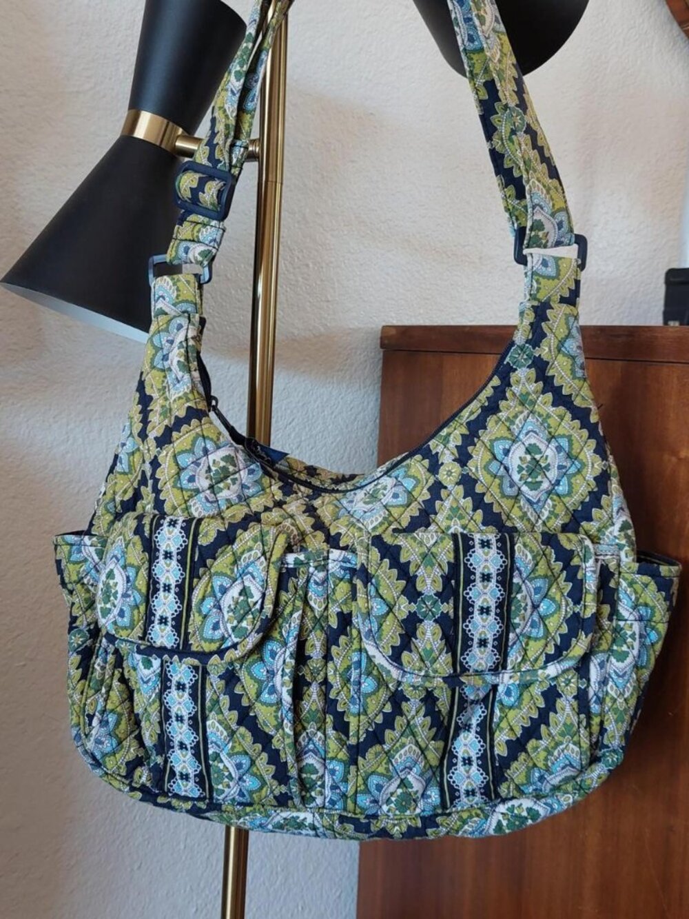 vintage Vera Bradley Cargo Sling shoulder bag in the retired Cambridge pattern,